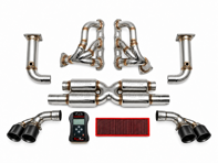 Pack performance Fabspeed RACE Supersport, embouts d'échappement quadruples noir satiné. Porsche 991.2 Turbo / Turbo S (2017+) - 99111173171, 99111173140, 99711300930, 99711301030, 99111171172, 99111171272 - FB798/20, FS.POR.9912T.ET, FS.POR.9912T.SHDR, FS.POR.9912T.SSRXQB